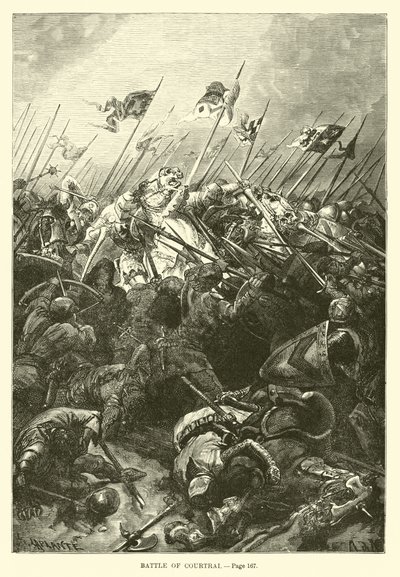 Battle of Courtrai by French School