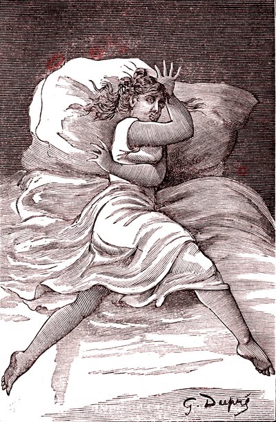 Bordering hysteria. 1887 by French School
