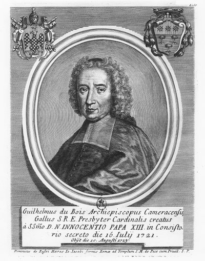 Cardinal Dubois (engraving) by French School