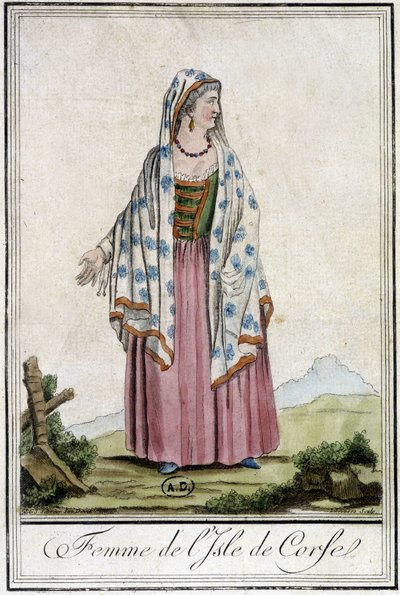 Corsican woman by French School