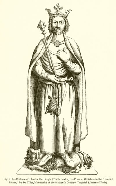 Costume of Charles the Simple by French School