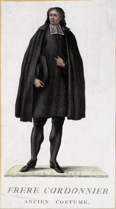 Costume of brother shoemaker, old costume by French School