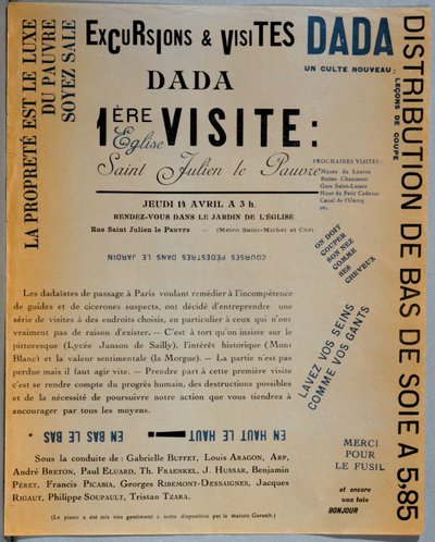 Dadaist tract by French School