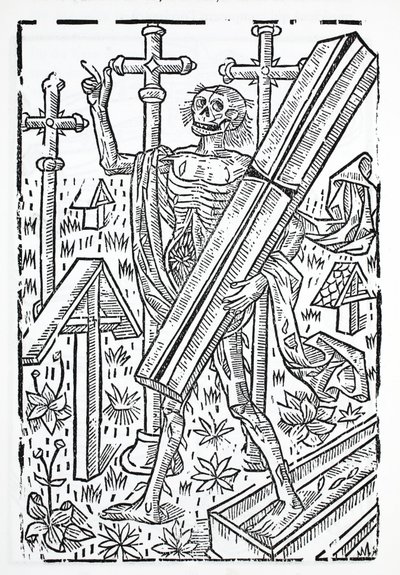 Dance of Death - in a Cemetery by French School