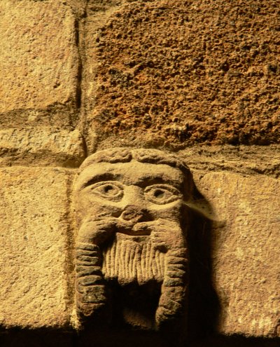 Depicting a carved face by French School