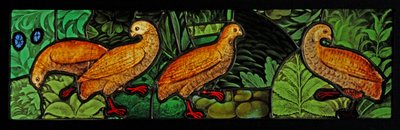 Four partridges by French School