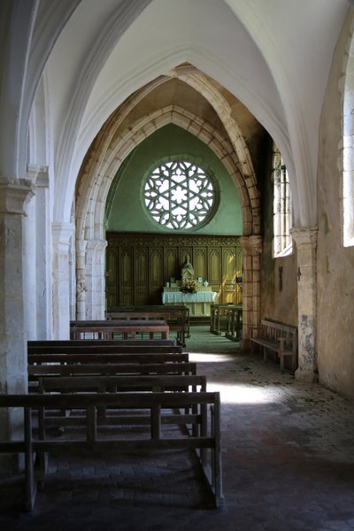 The south aisle looking eastwards by French School
