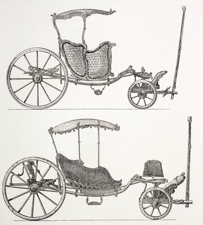 Eighteenth Century French Carriages, 1875 by French School