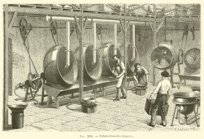 Dragee Manufacturing (engraving) by French School