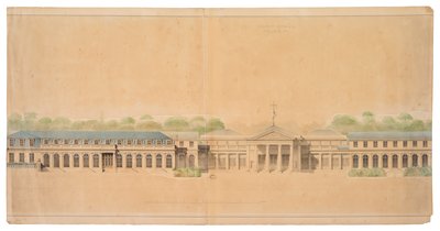 Facade of Chateau de Neuilly by French School