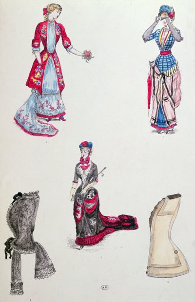 Fashion in 1880 by French School