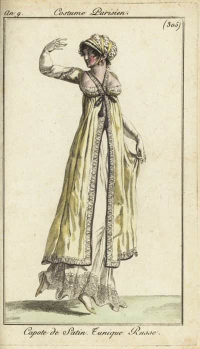 Fashionable woman dancing at a ball by French School