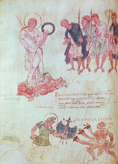 From the Psychomachia by Prudentius by French School