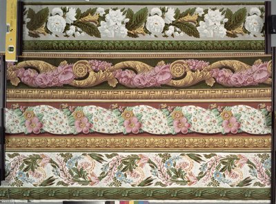 Four Wallpaper Border Designs, c.1820-1835 by French School
