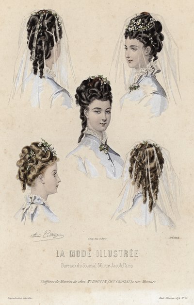 French fashion plate, late 19th century by French School