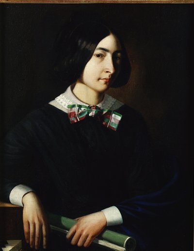 George Sand (1804-76) by French School