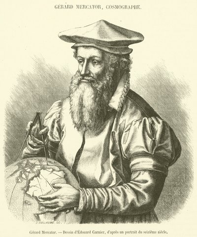 Gerard Mercator (engraving) by French School