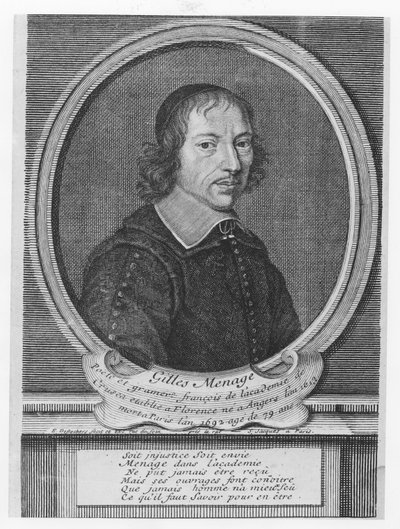 Gilles Ménage (engraving) by French School