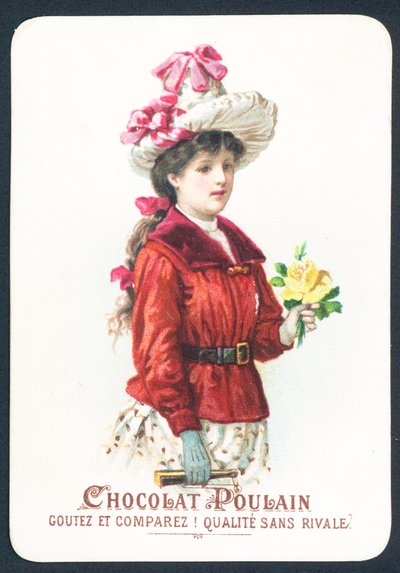 Girl with Flowers by French School