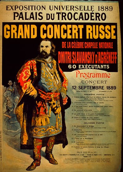 Grand Concert Russe Program by French School