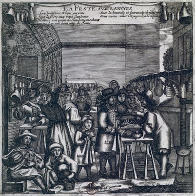 Ham fair, French print by French School