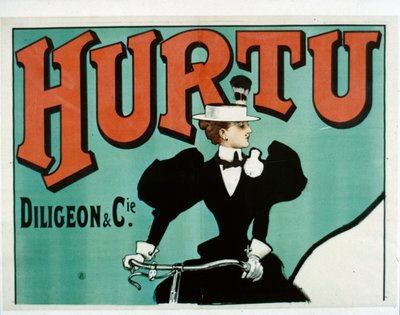 Hurtu Bicycle Poster, Top Half Only by French School