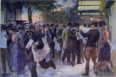 Important News, c.1900 by French School