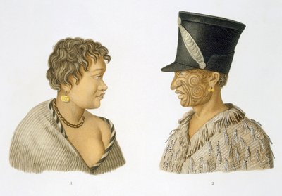 Inhabitants of New Zealand, 1826 by French School