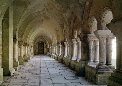 Interior of the cloister by French School