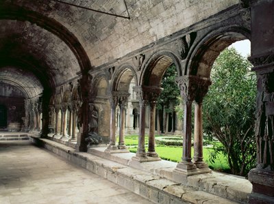 Interior of the cloister by French School