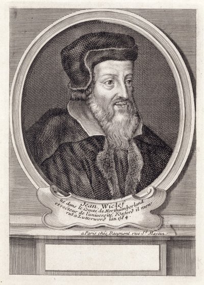John Wycliffe, engraved by Daumont, Paris by French School
