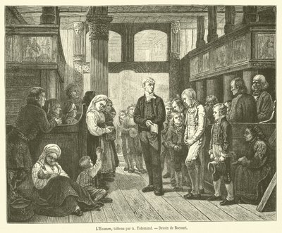 The Exam (engraving) by French School