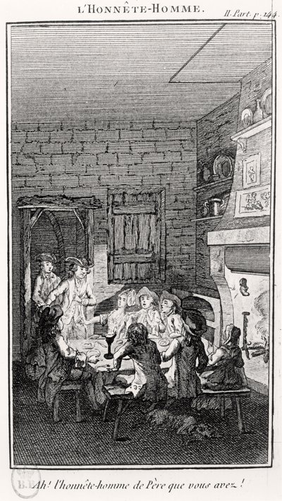 The Honest Man (engraving) by French School