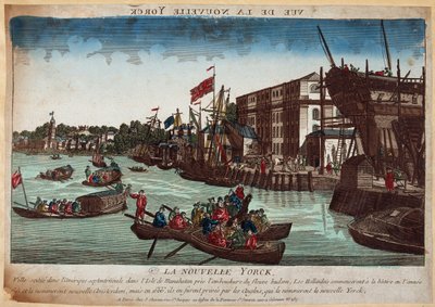 La Nouvelle York, engraving 18th century by French School