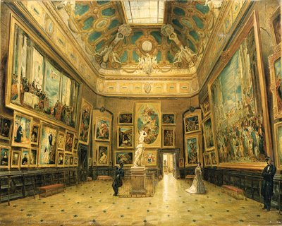 Le Salon Carre du Louvre by French School