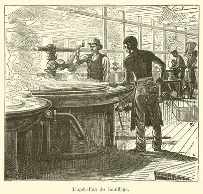 The Boiling Operation (engraving) by French School