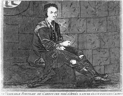 Louis Dominique Cartouche in prison by French School