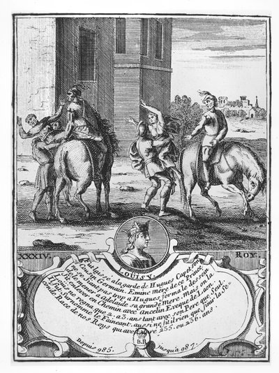 Louis V the Fainéant by French School