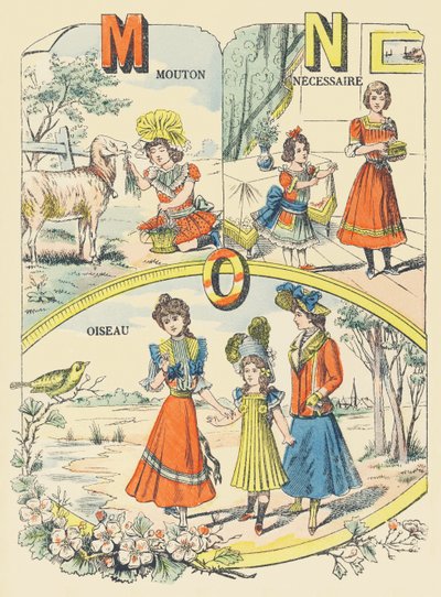 Sheep, Necessiary, Bird by French School