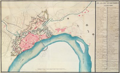 Map of Düsseldorf by French School