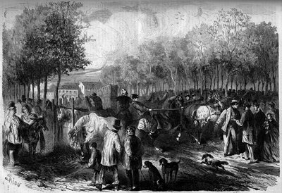 Horse Market of Paris by French School