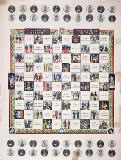 Military Draught Game for Children by French School