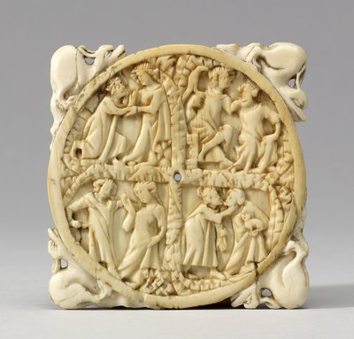 Mirror Case with Pairs of Lovers by French School