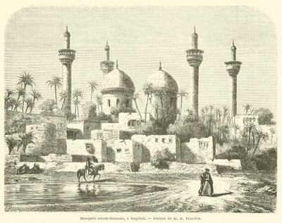 Imam-Moussa Mosque, in Baghdad (engraving) by French School