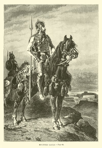 Mounted Gauls by French School