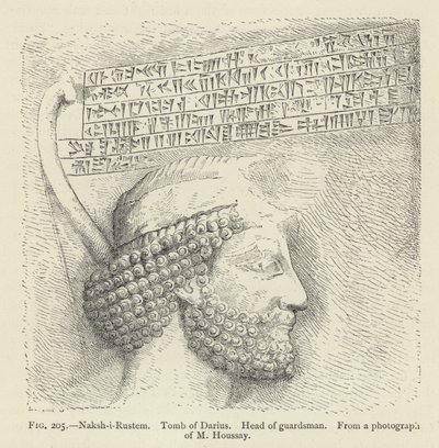 Naksh-i-Rustem, Tomb of Darius, Head of Guardsman by French School