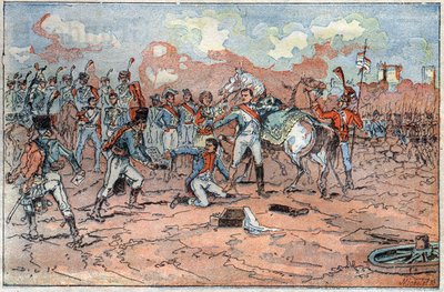Napoleon I, Wounded in Front of Regensburg by French School