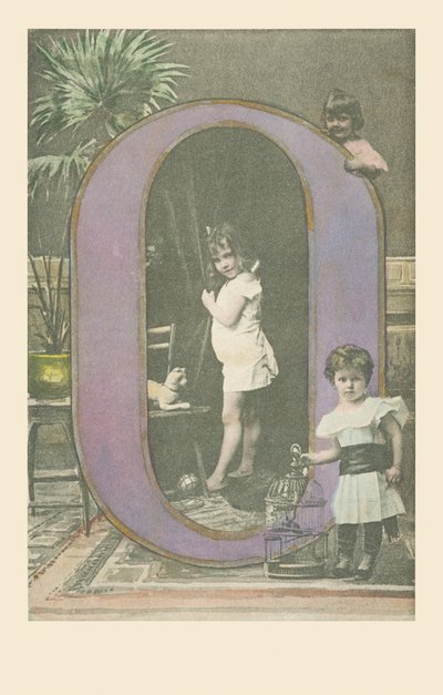 Three children, one cage by French School