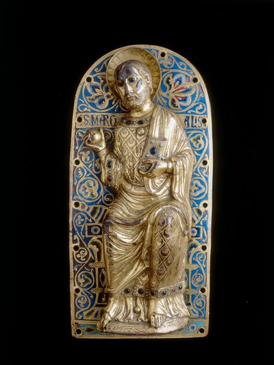 Plaque with Saint Marziale by Limosina manufacture by French School