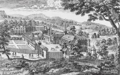 Port-Royal-des-Champs Abbey, engraving, France by French School